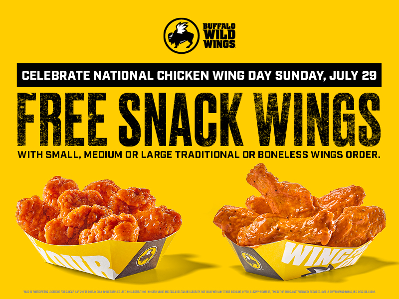 Buffalo Wild Wing National Chicken Wing Day Promotion