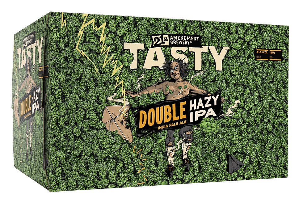 21st Amendment Brewery Releases Electrifying New Imperial Hazy IPA Tasty Double Hazy IPA