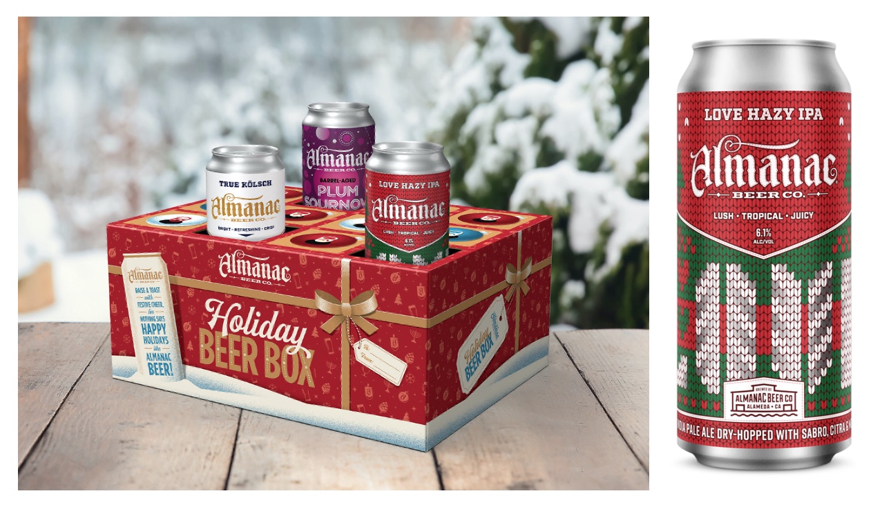 Almanac Beer Co. Celebrates the 2021 Holidays with New Ultra-Festive Holiday Advent Craft Beer Box and the National Release of a Limited-Edition Winter Seasonal Ugly Sweater LOVE Hazy IPA